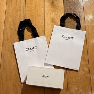 Celine White and Black Shopping Set